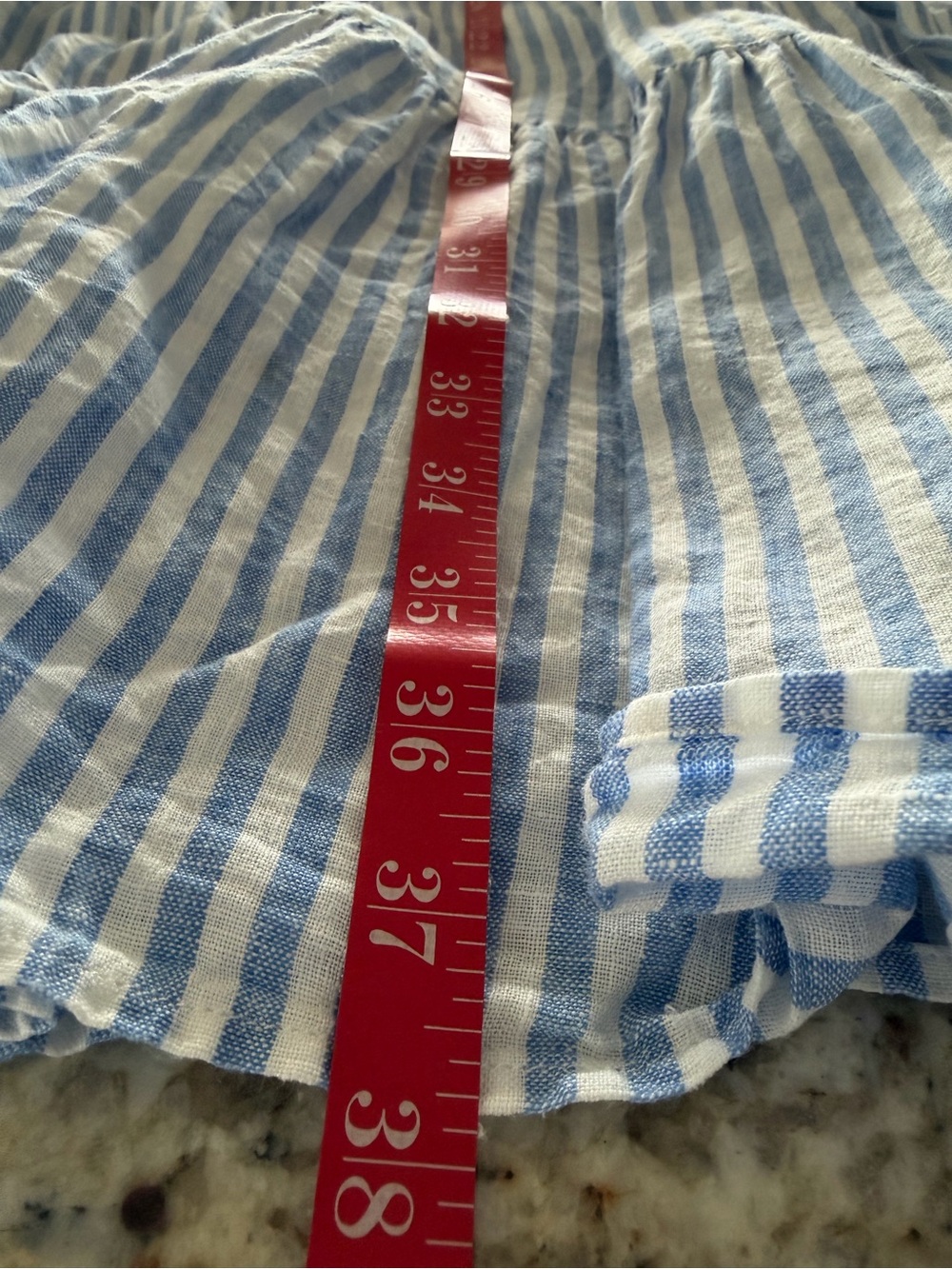 Talbots LINEN SWING DRESS - SURF STRIPE medium - Picture 6 of 8